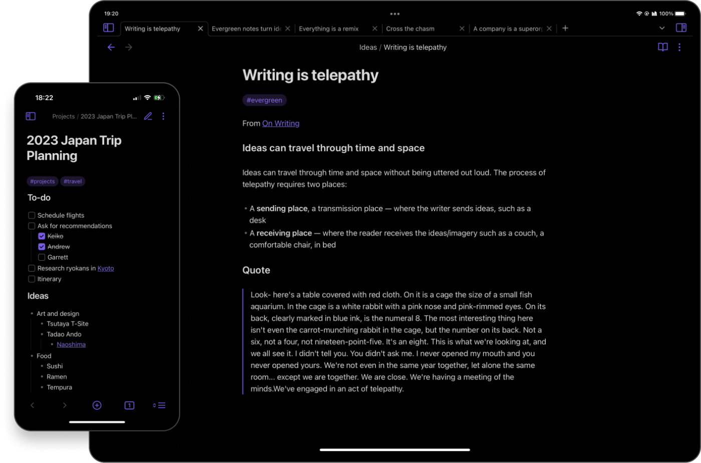 Obsidian app
