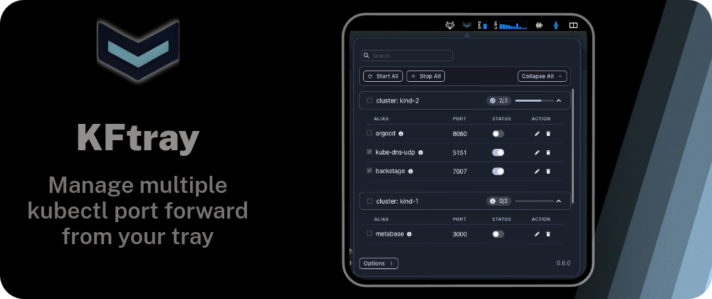 Kubernetes Debugging: How to Handle Multiple kubectl port-forward from Your Tray 