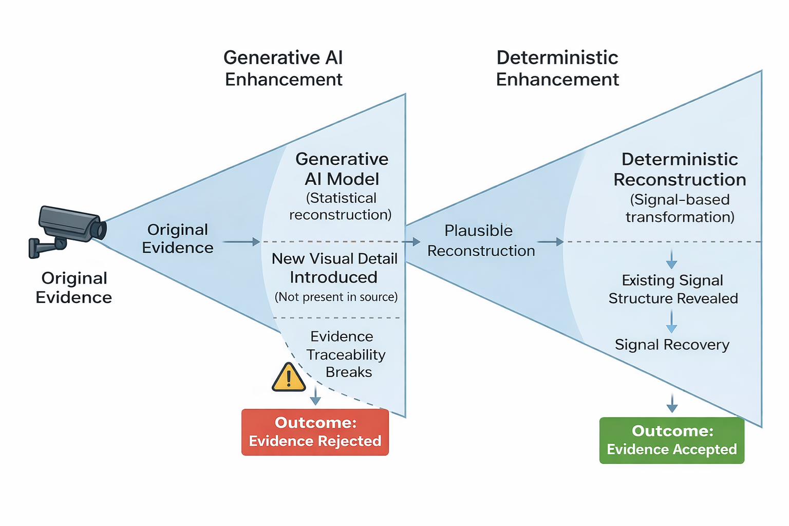When AI “Enhancement” Becomes Evidence: Why Deterministic Methods Are Quietly Changing the Courtroom