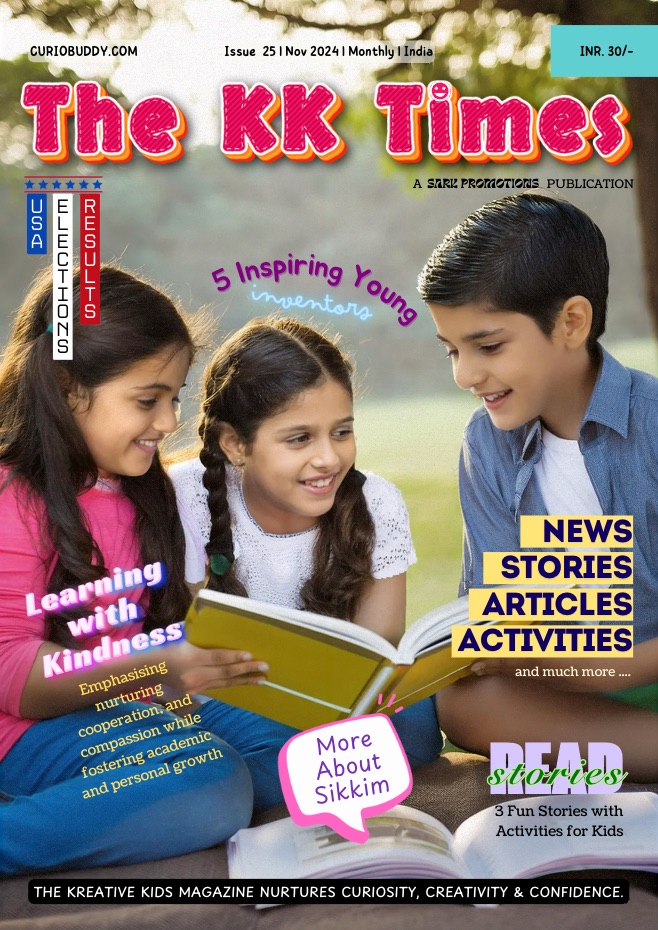 The November issue of The KK Times children's magazine published by us