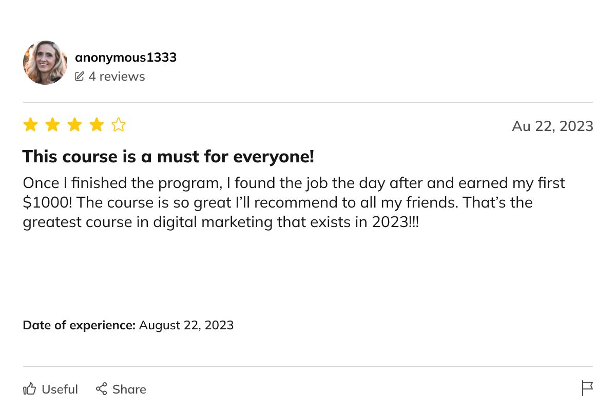 Ok, but what was so great about the course, dear anonymous1333?