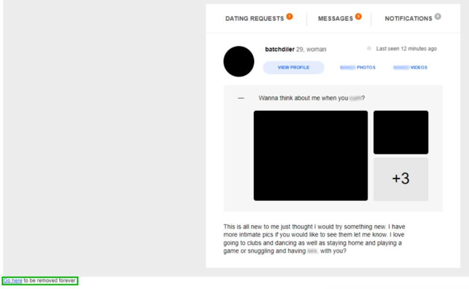 Clicking on the often barely noticeable link, like the one in the screenshot — “Go here to be removed forever” — won’t reduce your spam. In fact, it will likely result in even more spam.
