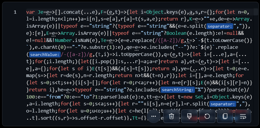 Image of wrapped code