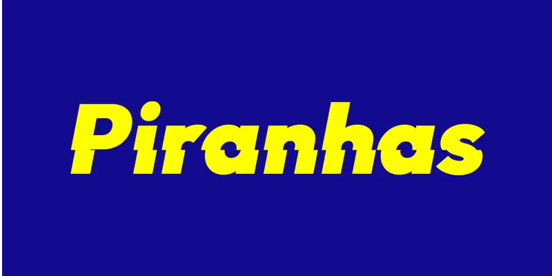 Piranhas Logo with Lightning Effect — © Piranhas