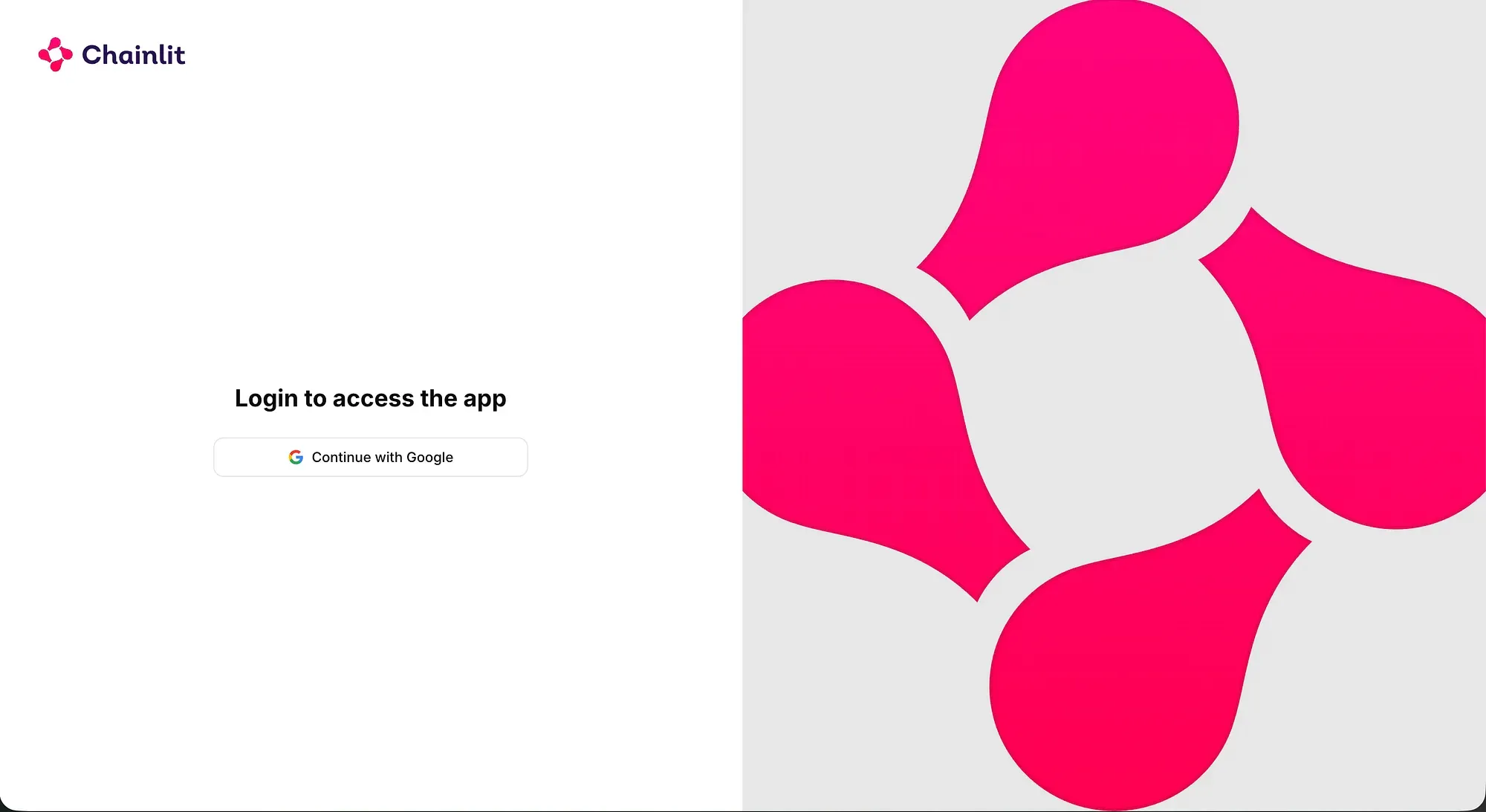 Login screen of Chaigent