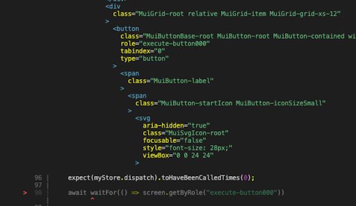 Before Component tests - unhelpful wall of html