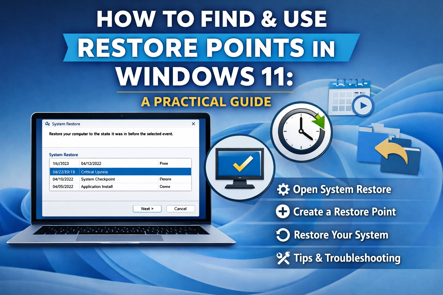 How to Find and Use Restore Points in Windows 11