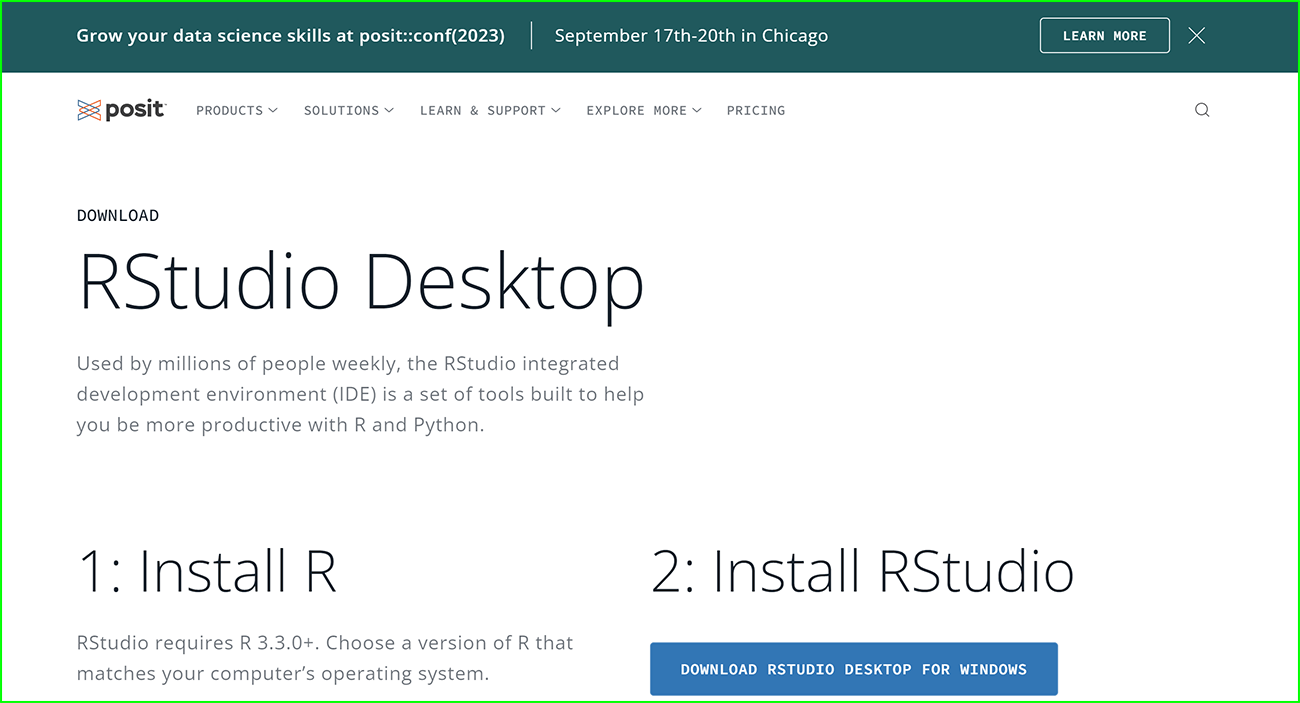 RStudio downloader