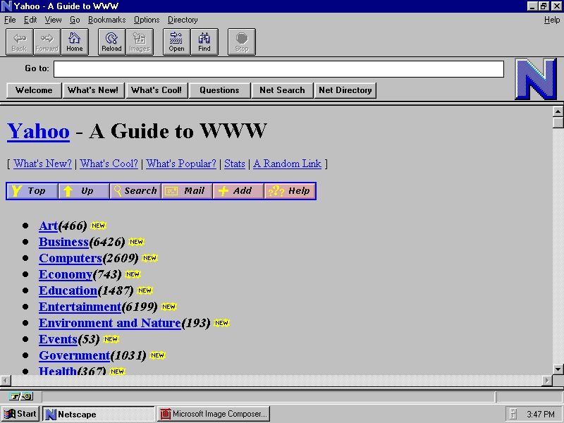 Typical example of Web1.0 website