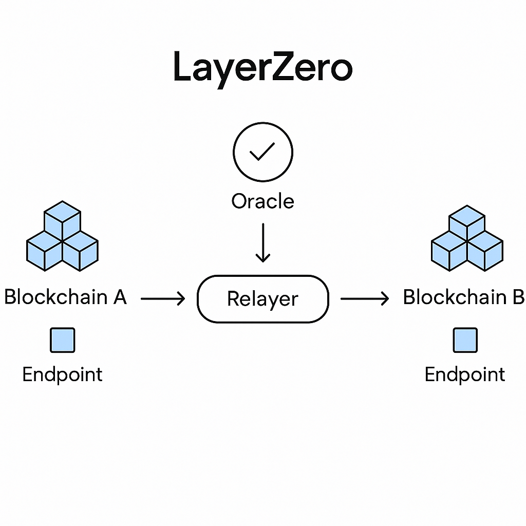 Relayer sends the message while oracle approves