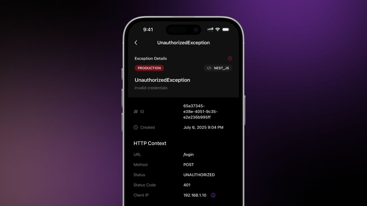 Error details are easy to read on mobile