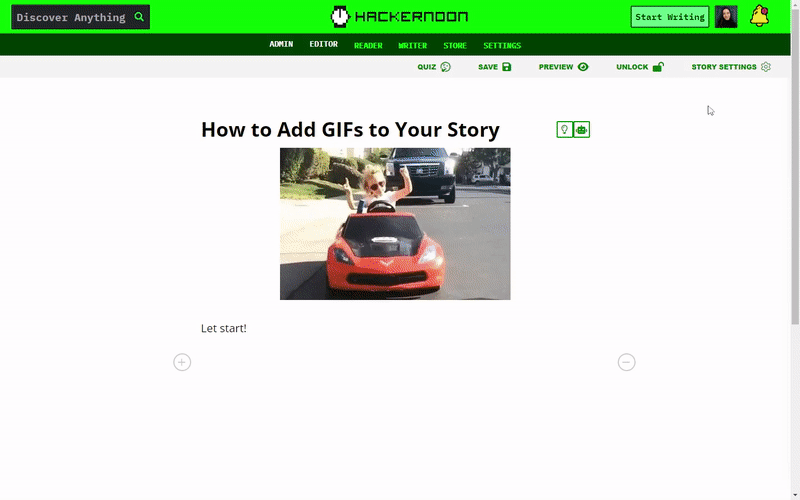 Searching for the perfect gif