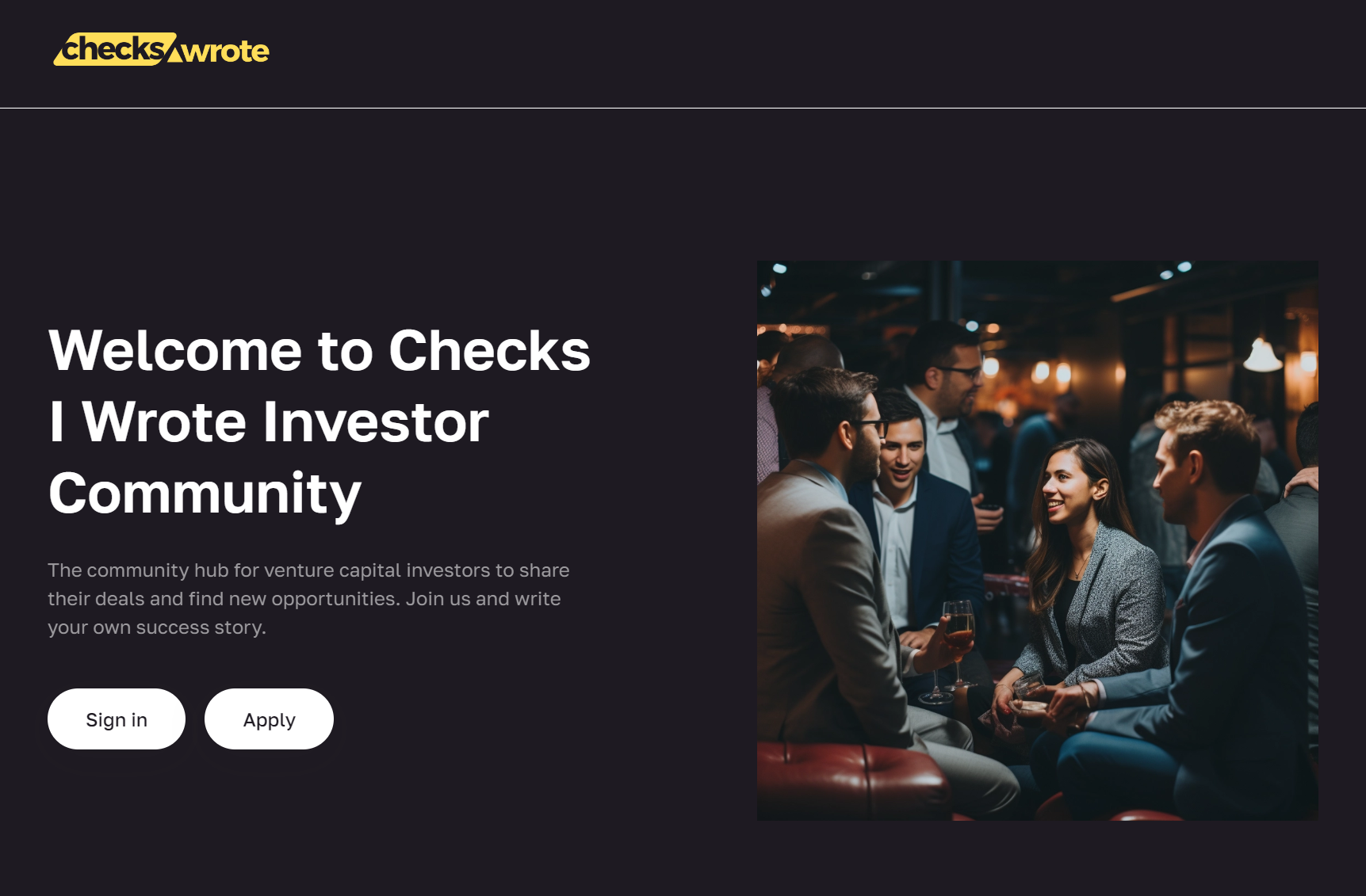 website home page with AI generated image