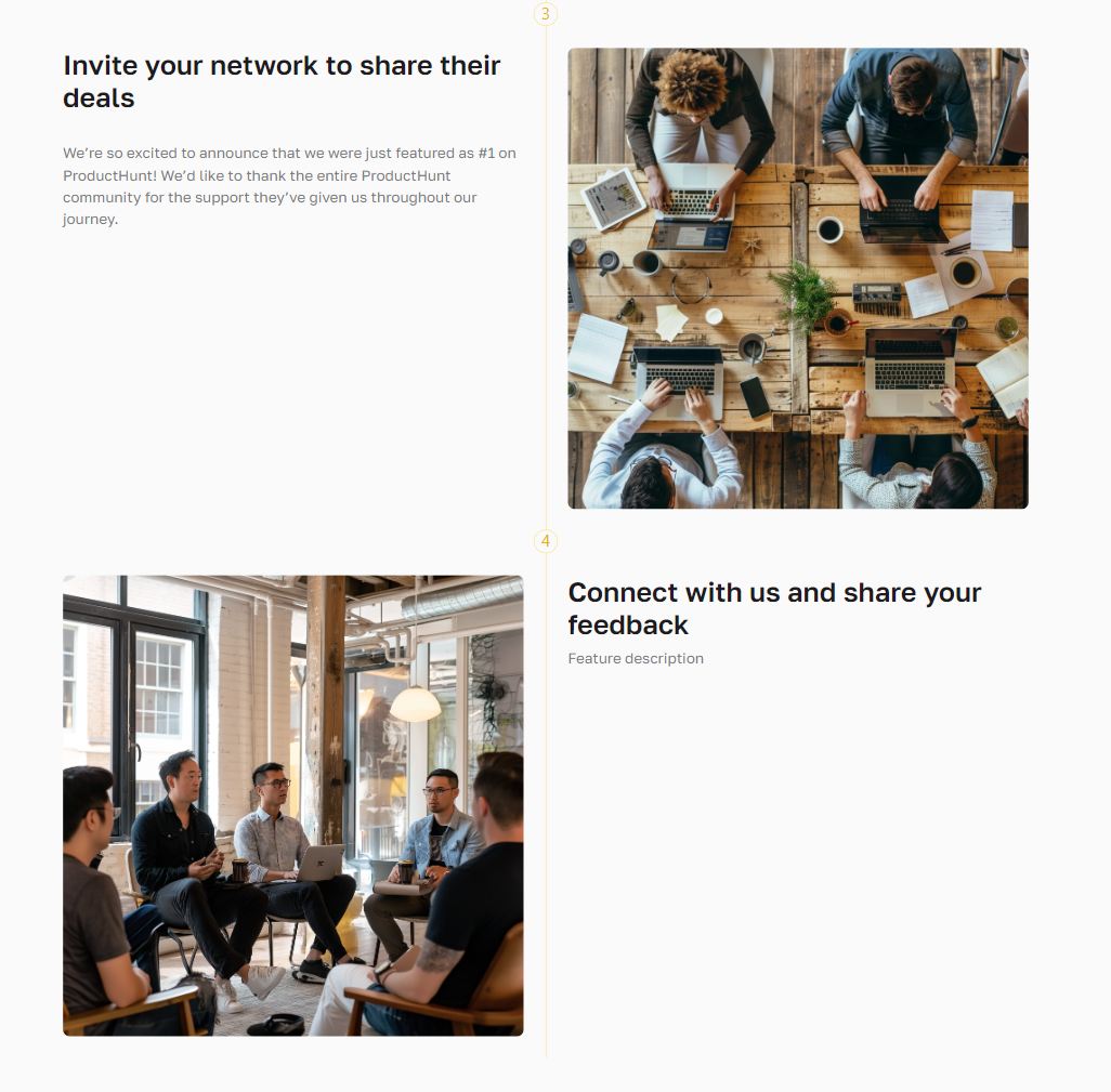 AI generated stock images used in a web app