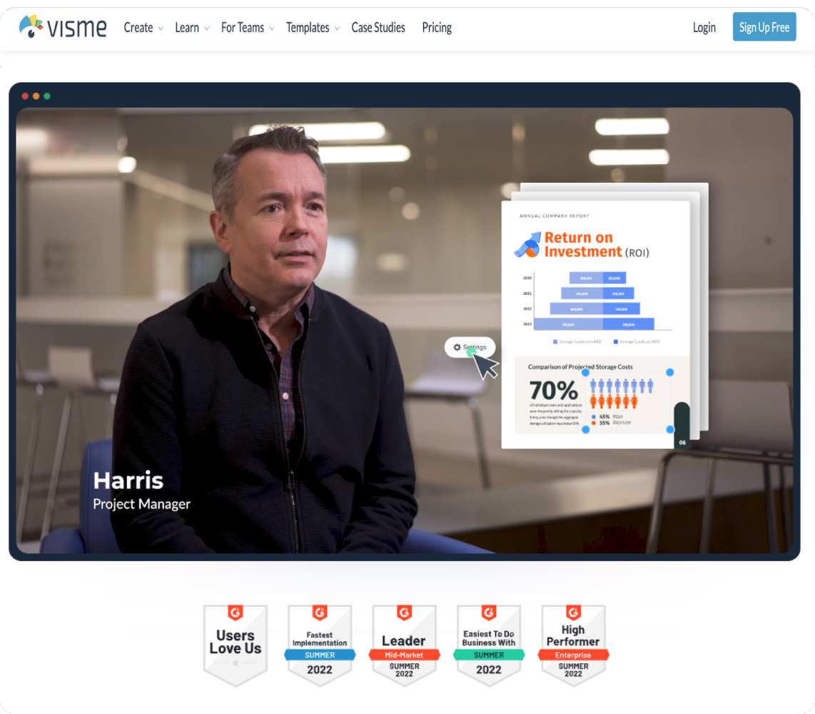Combining live video and animation adds to the excitement