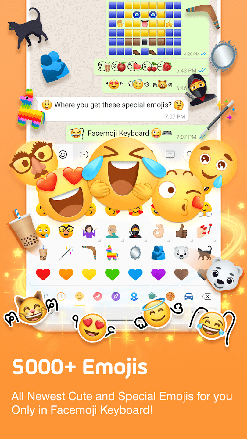 5000+ Emojis on Facemoji Emoji