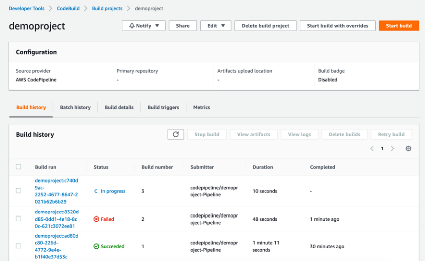 Файлы журнала CloudWatch Logs в AWS CodeBuild