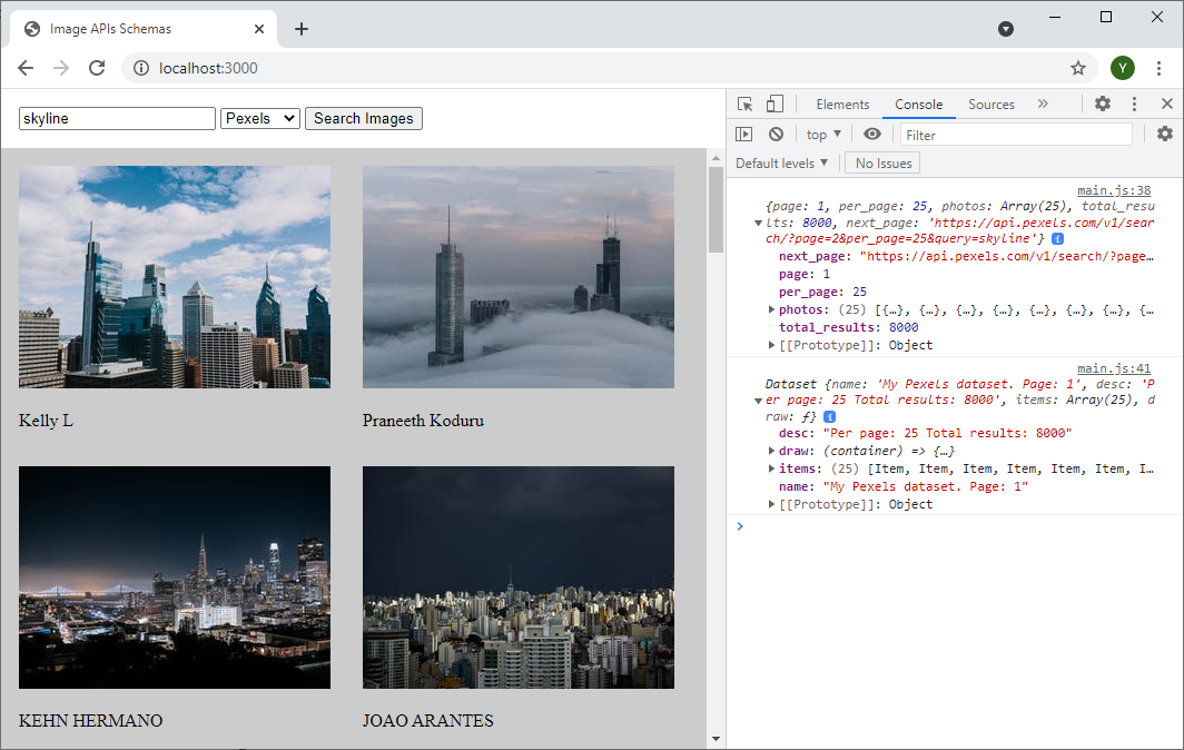 Pexels results converted to our Dataset format