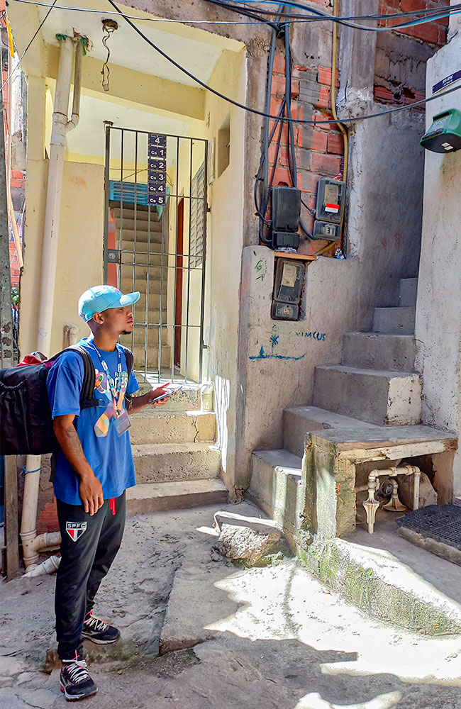 Deliveries carried out by Favela Brasil Xpress in Paraisópolis (Favela Brasil Xpress courtesy)