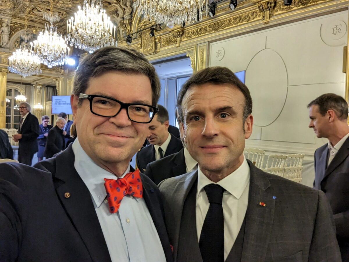 Yann LeCun with French President Emmanuel Macron. Image credit: Yann LeCun via LinkedIn.