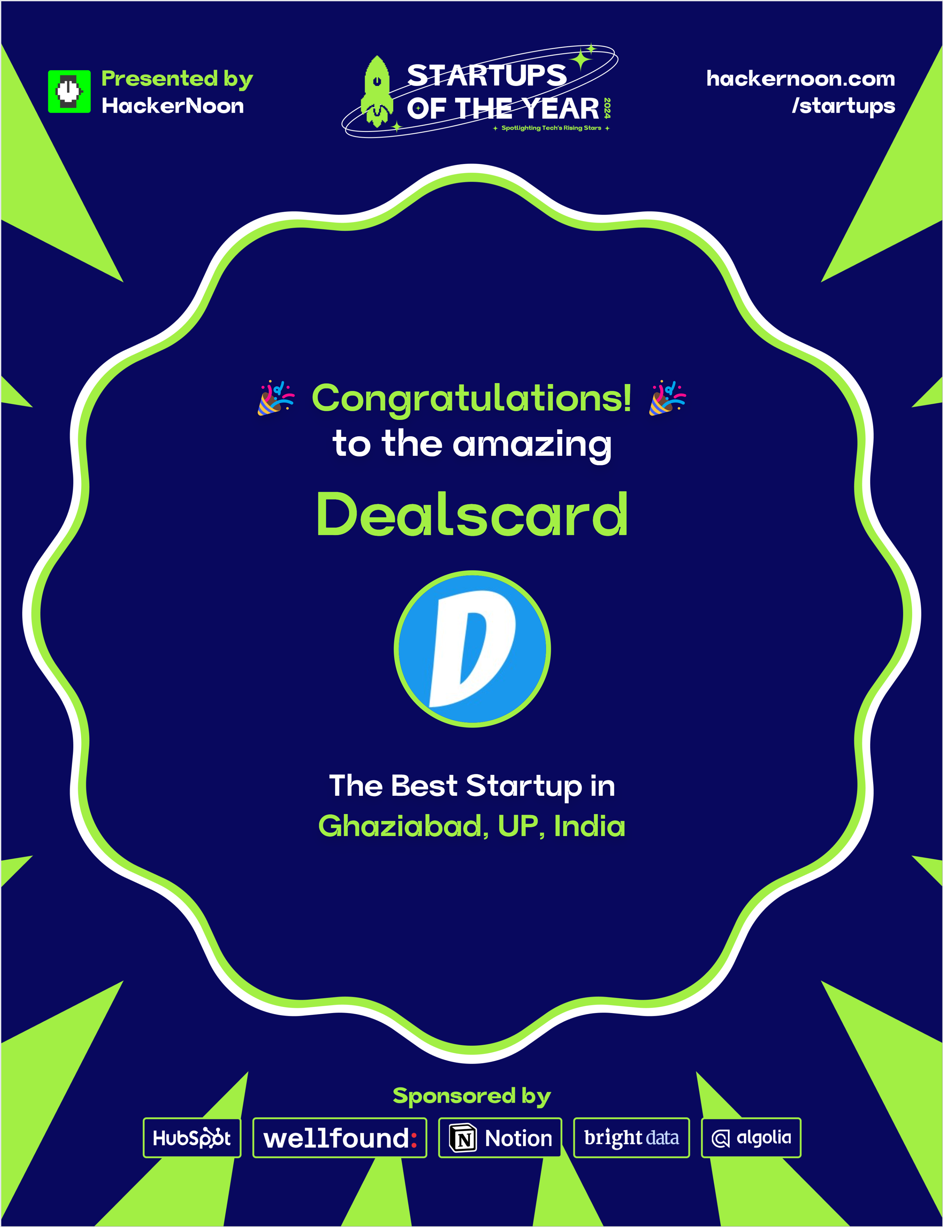 Meet Dealscard, Winner of Startups of The Year 2024 in Ghaziabad/Deal Aggregator