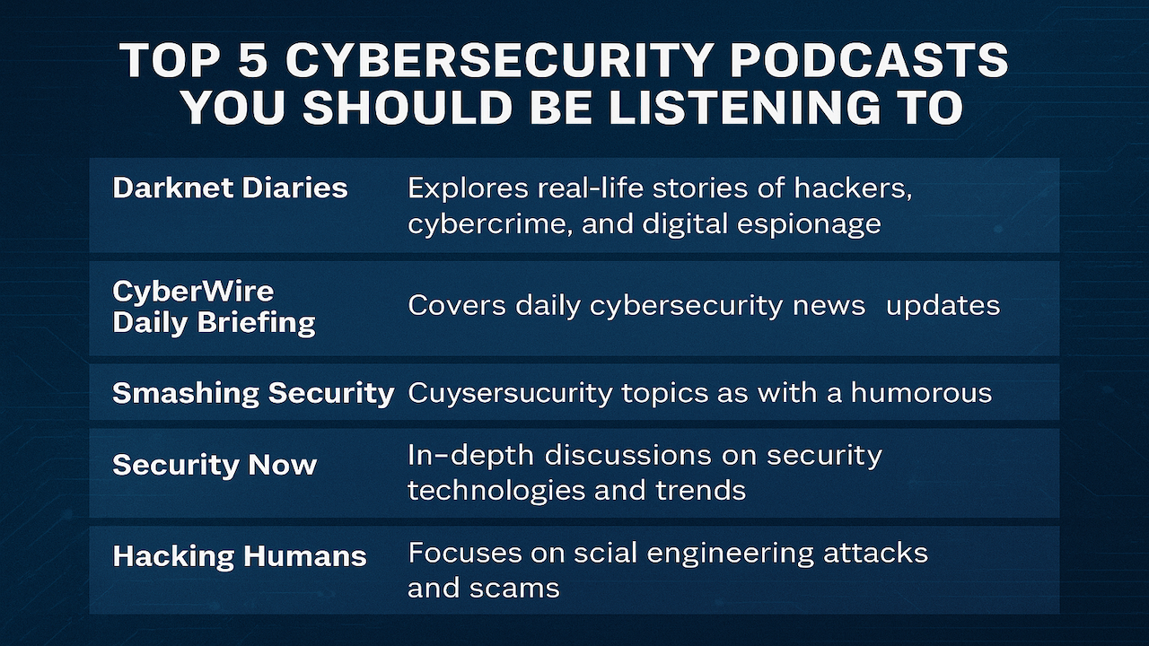 The Top 5 Cybersecurity Podcasts to Look Out for In 2025