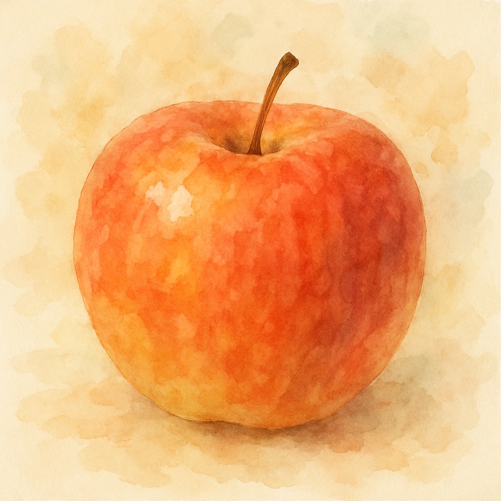  “Generate a digital painting of an apple in watercolour style”.