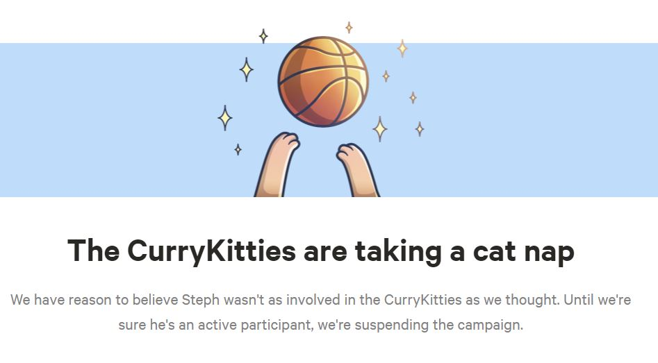 图 5. 网页上的官方公告以前用于 CurryKitties 营销活动。