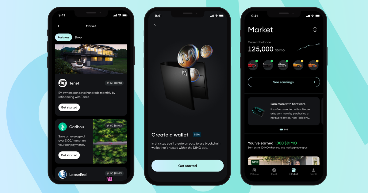 The DIMO Marketplace allows you to earn, and in the future spend, $DIMO tokens by interacting with providers offering useful vehicle services