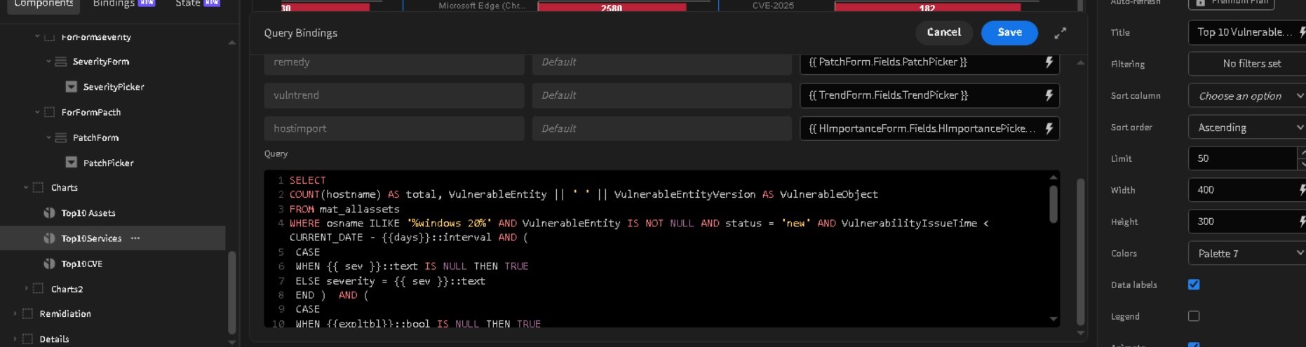 All user interface components are organized in containers on the left.