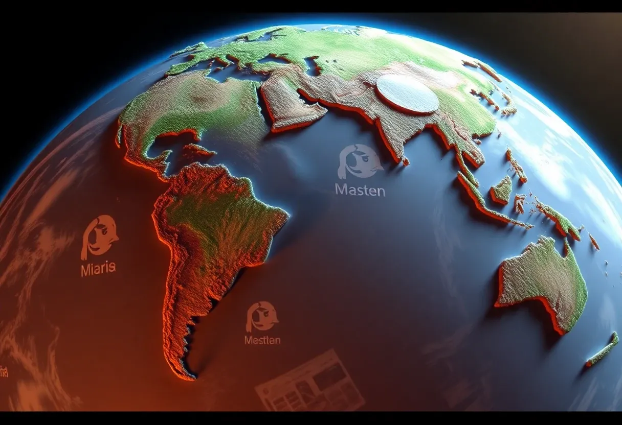 a 3d image of the world