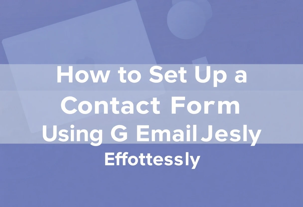 A bander with this title"How to Set Up a Contact Form Using EmailJS Effortlessly"