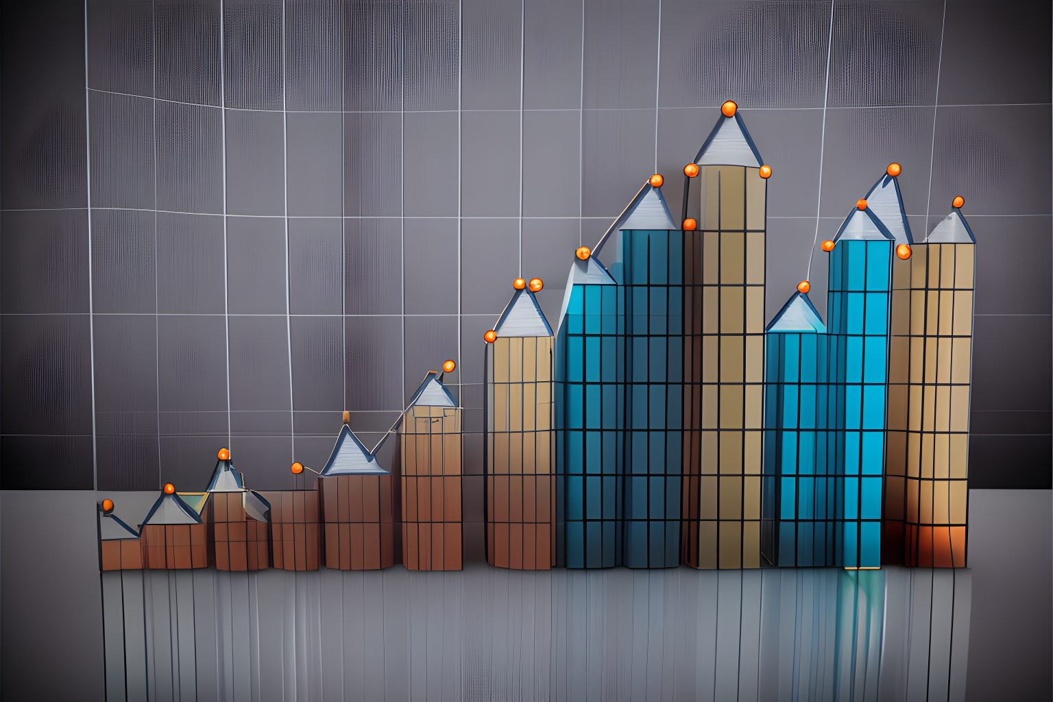 a bar chart depicting high growth