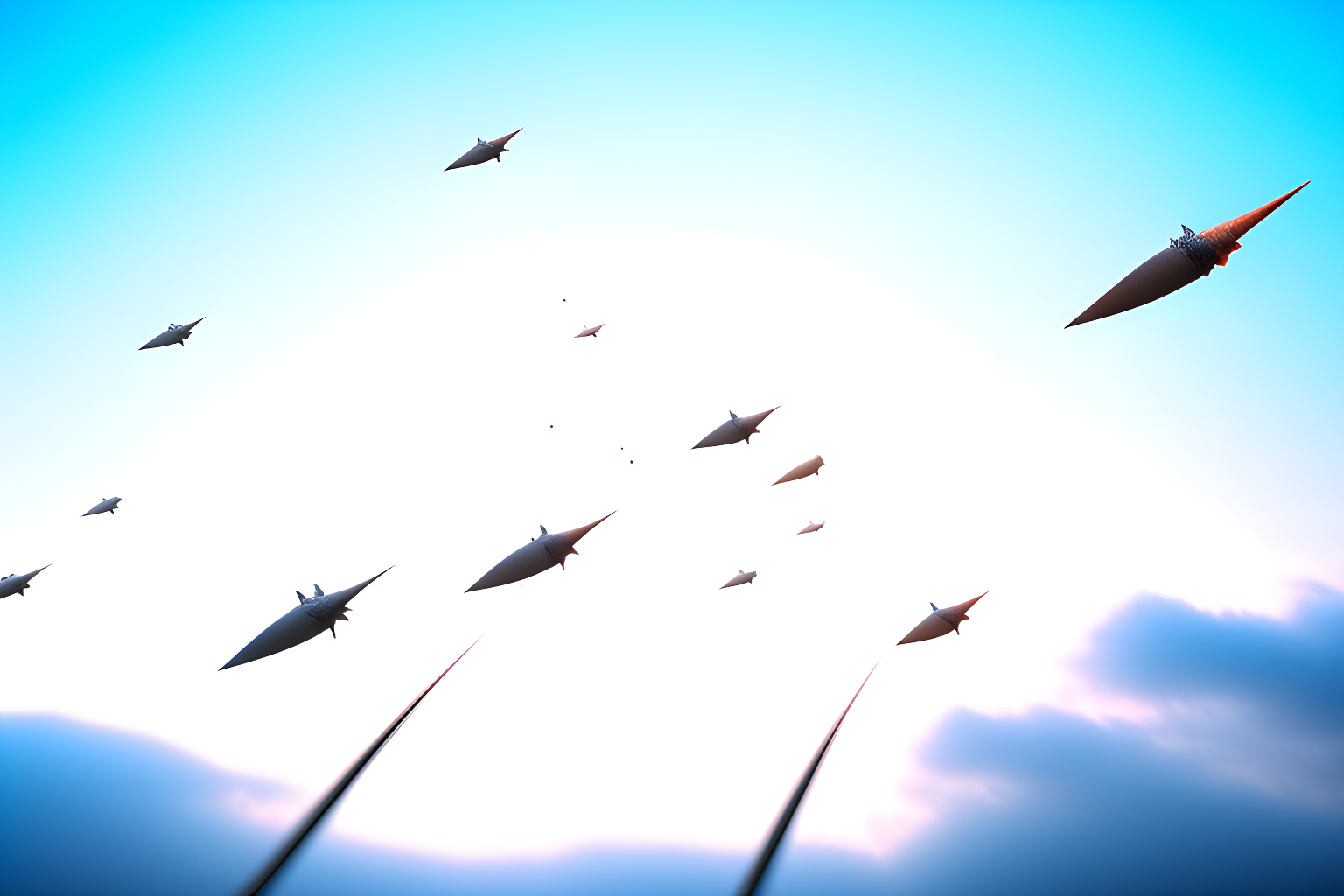 a barrage of arrows falling from the sky