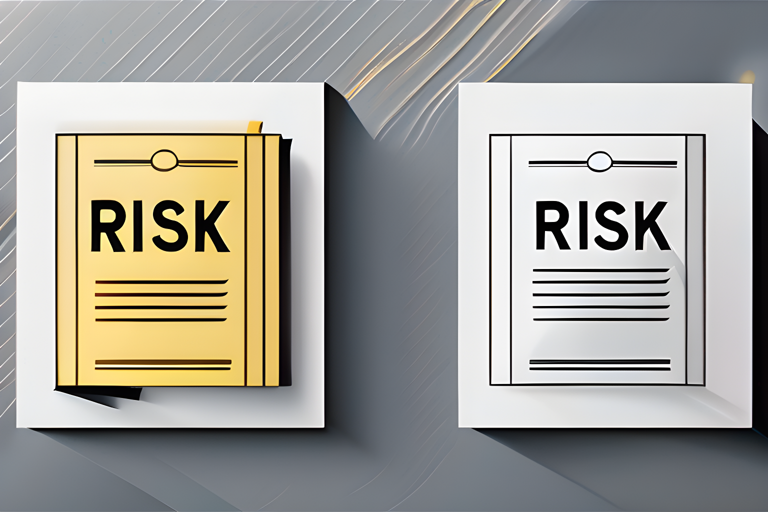 A binded document titled "risk management"