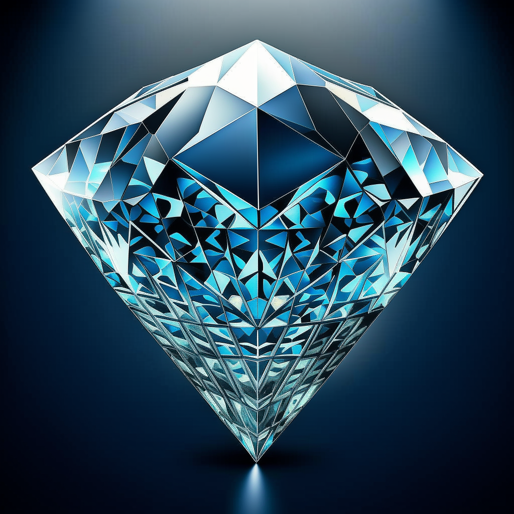 A Blue Diamond, maybe a theme of money/profits/ROI