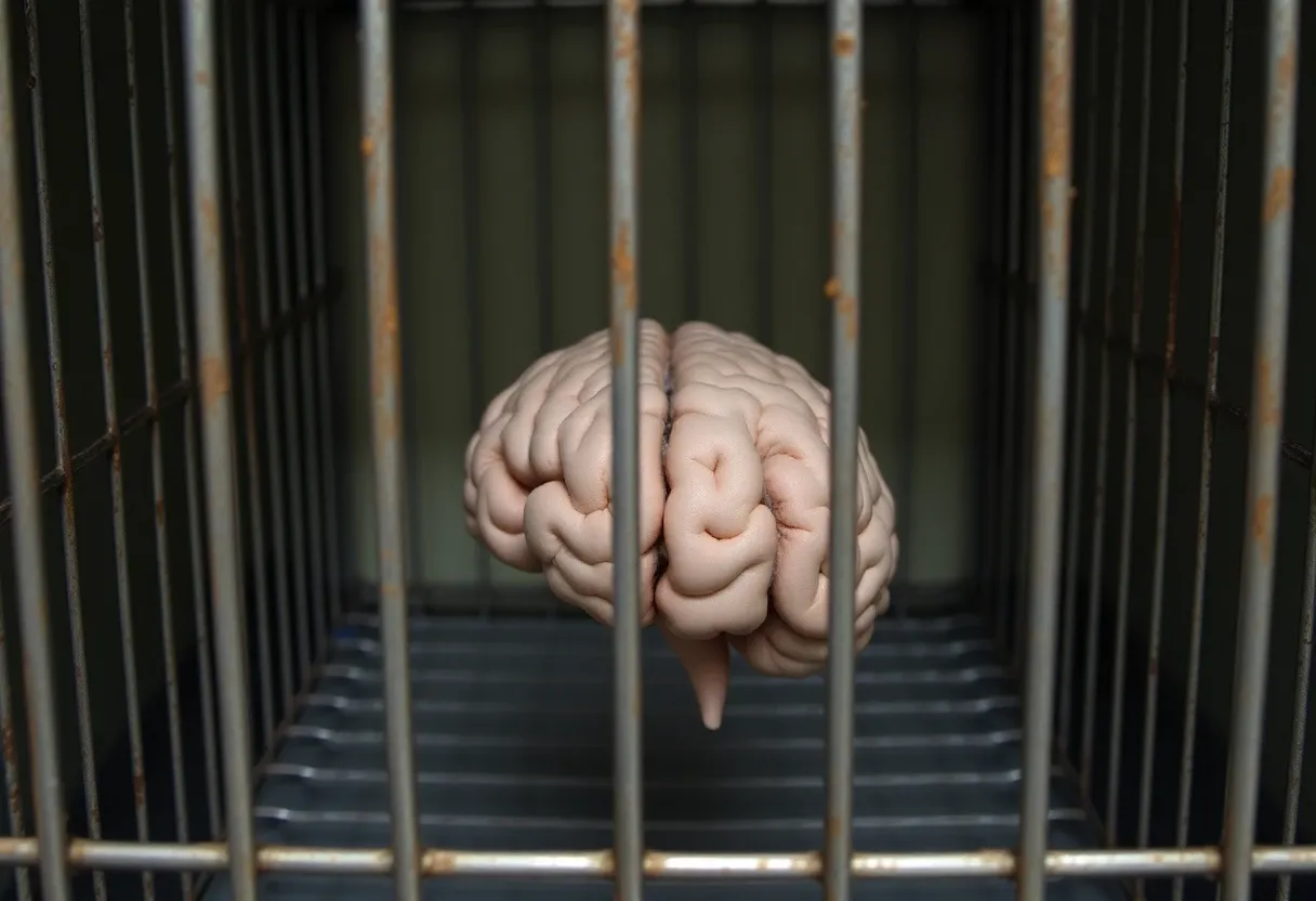 a brain in a cage