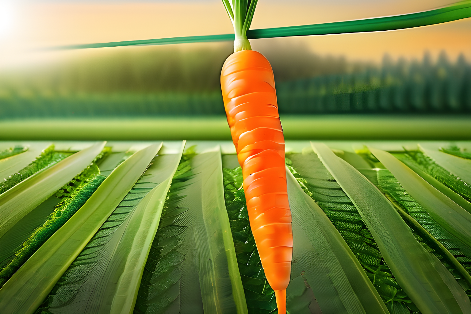 a carrot dangling on a stick