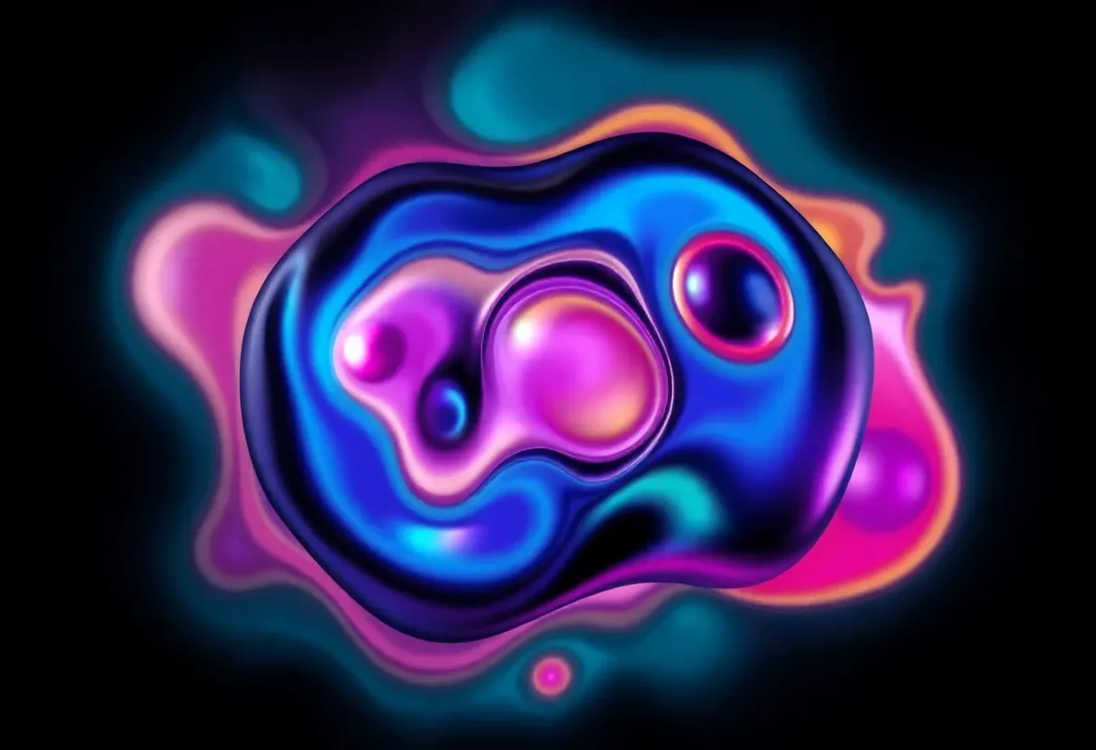 a colorful shapeless blob trippy