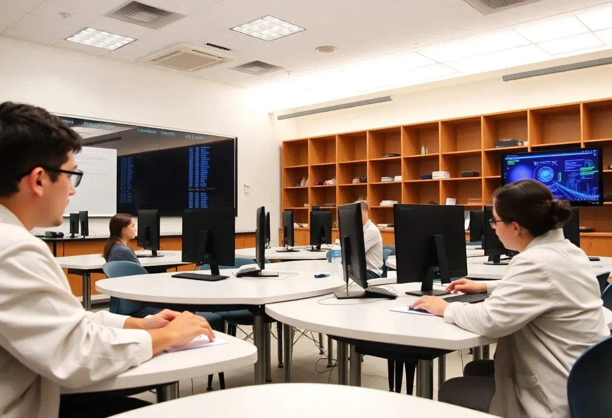 a computer science classroom