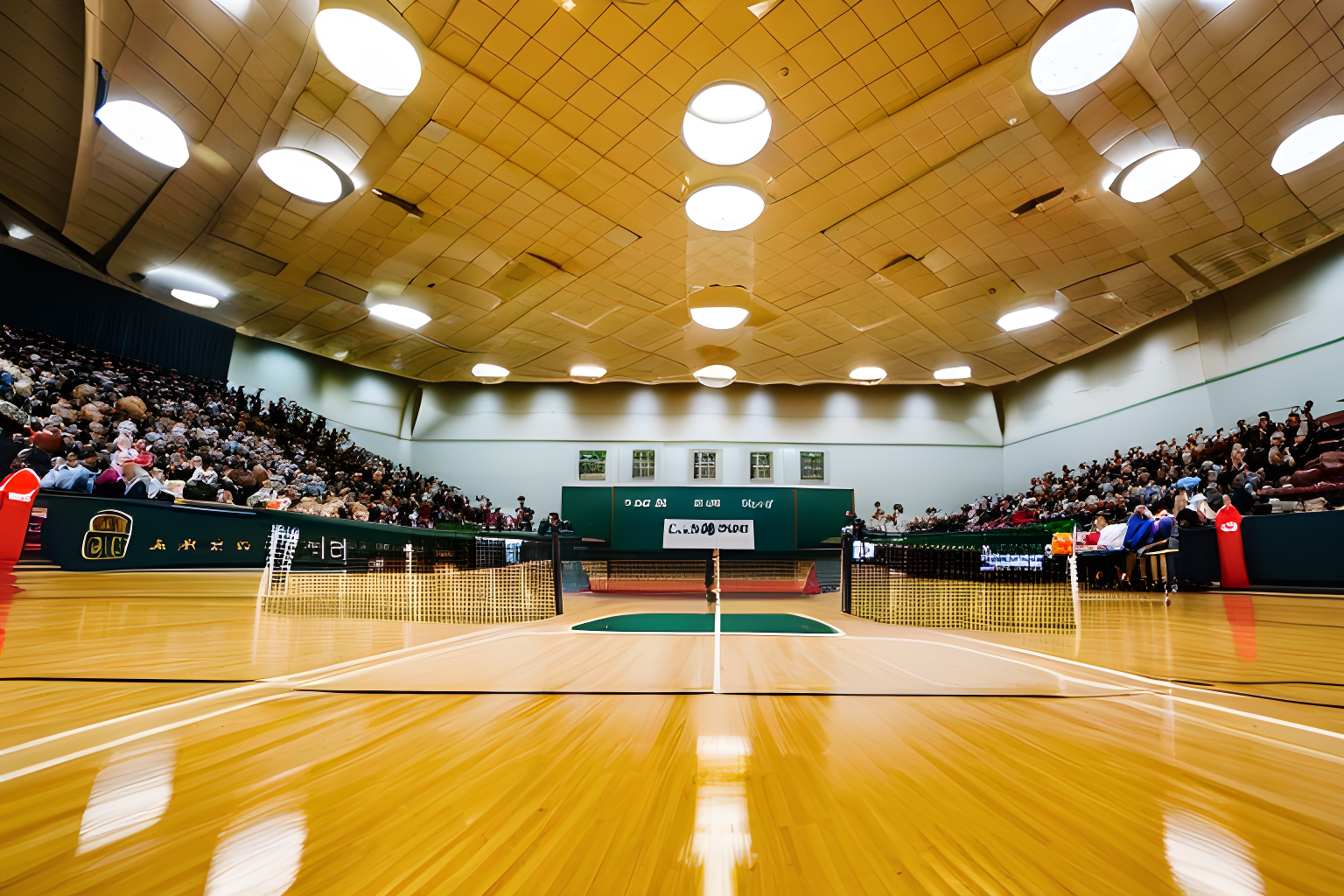 a court full of people