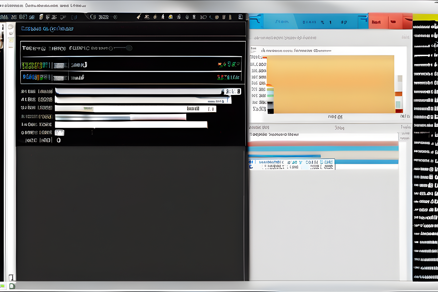 a desktop screen displaying lines of code