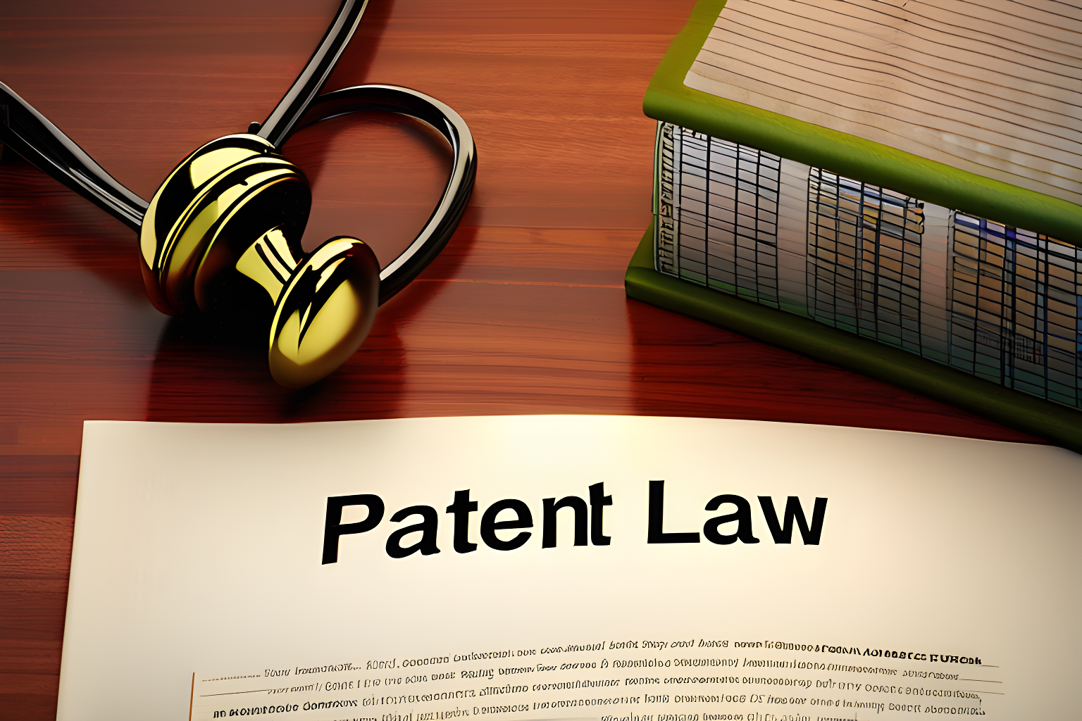 a document, titled "patent law"