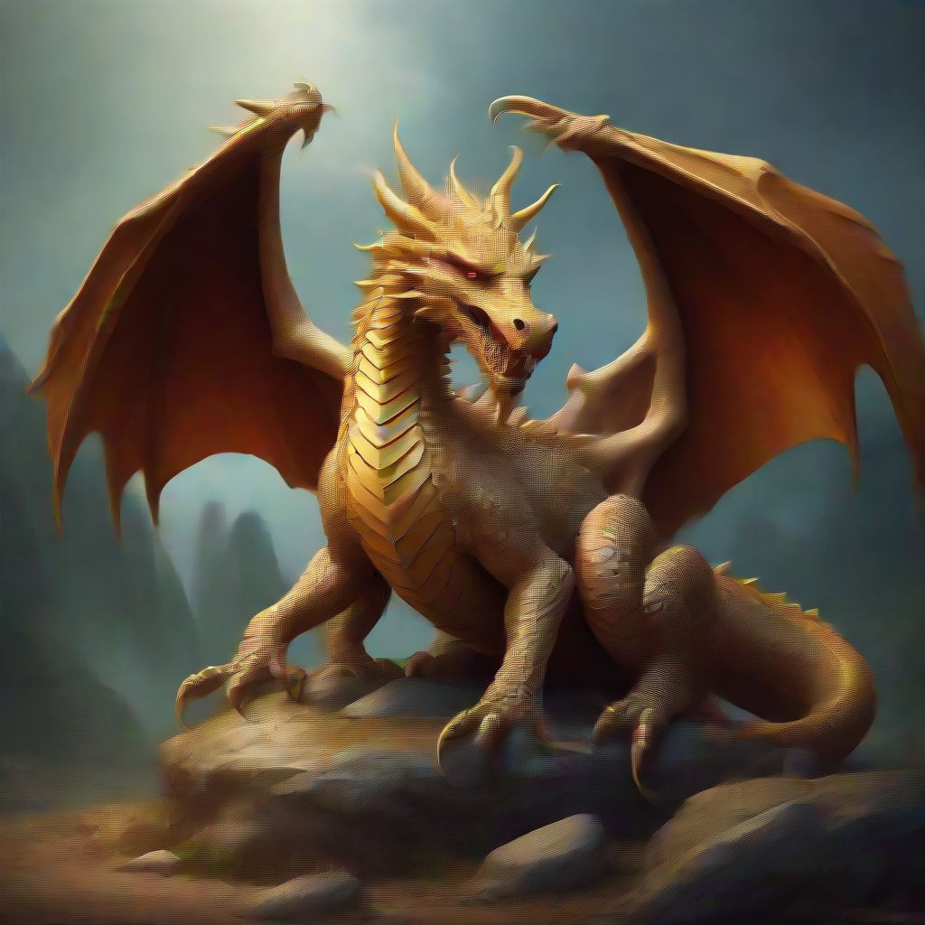 a dragon protecting his gold
