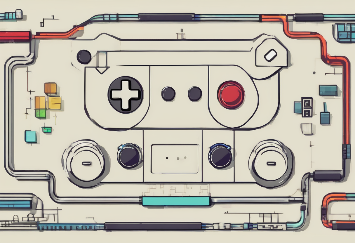 a game controller drawn with code