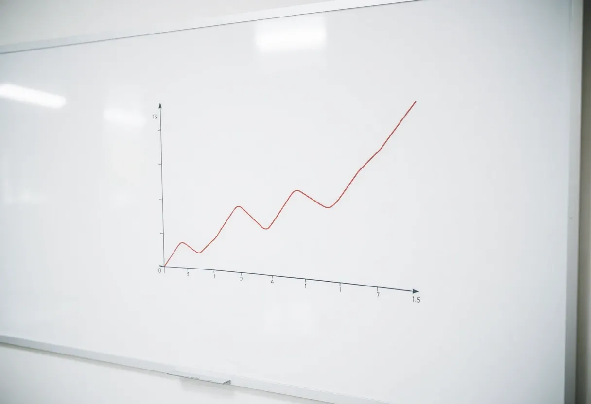 a graph on a whiteboard