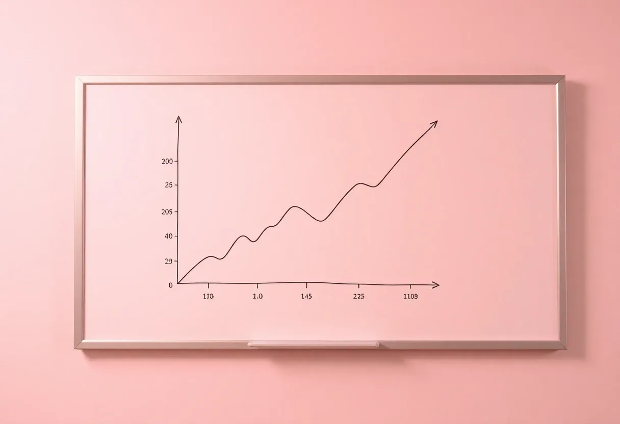 a graph on a whiteboard