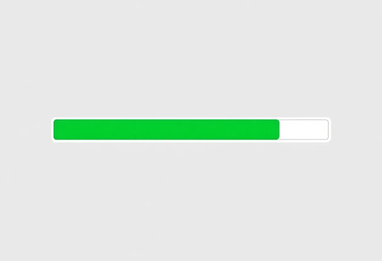 a green progress bar loading