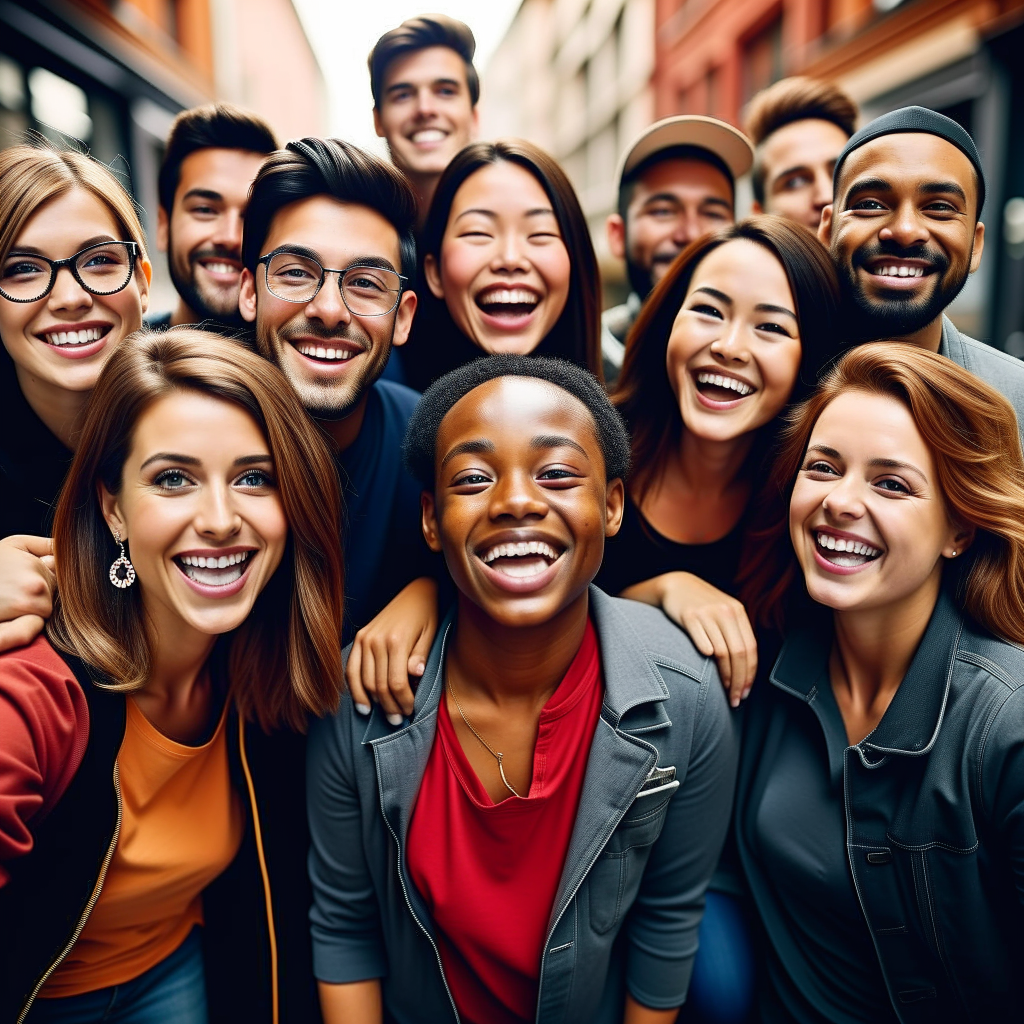 a group of humans happy and smiling for a picture