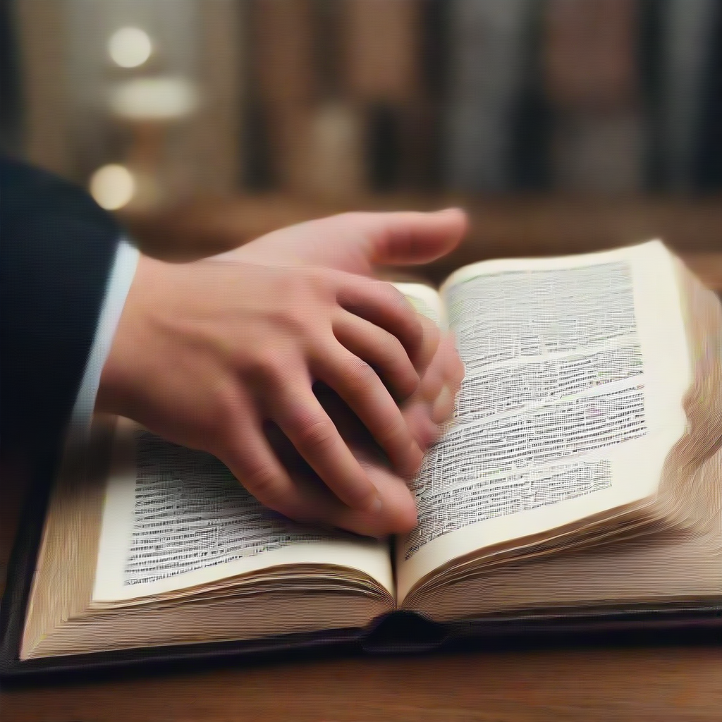 a hand on a bible in a court
